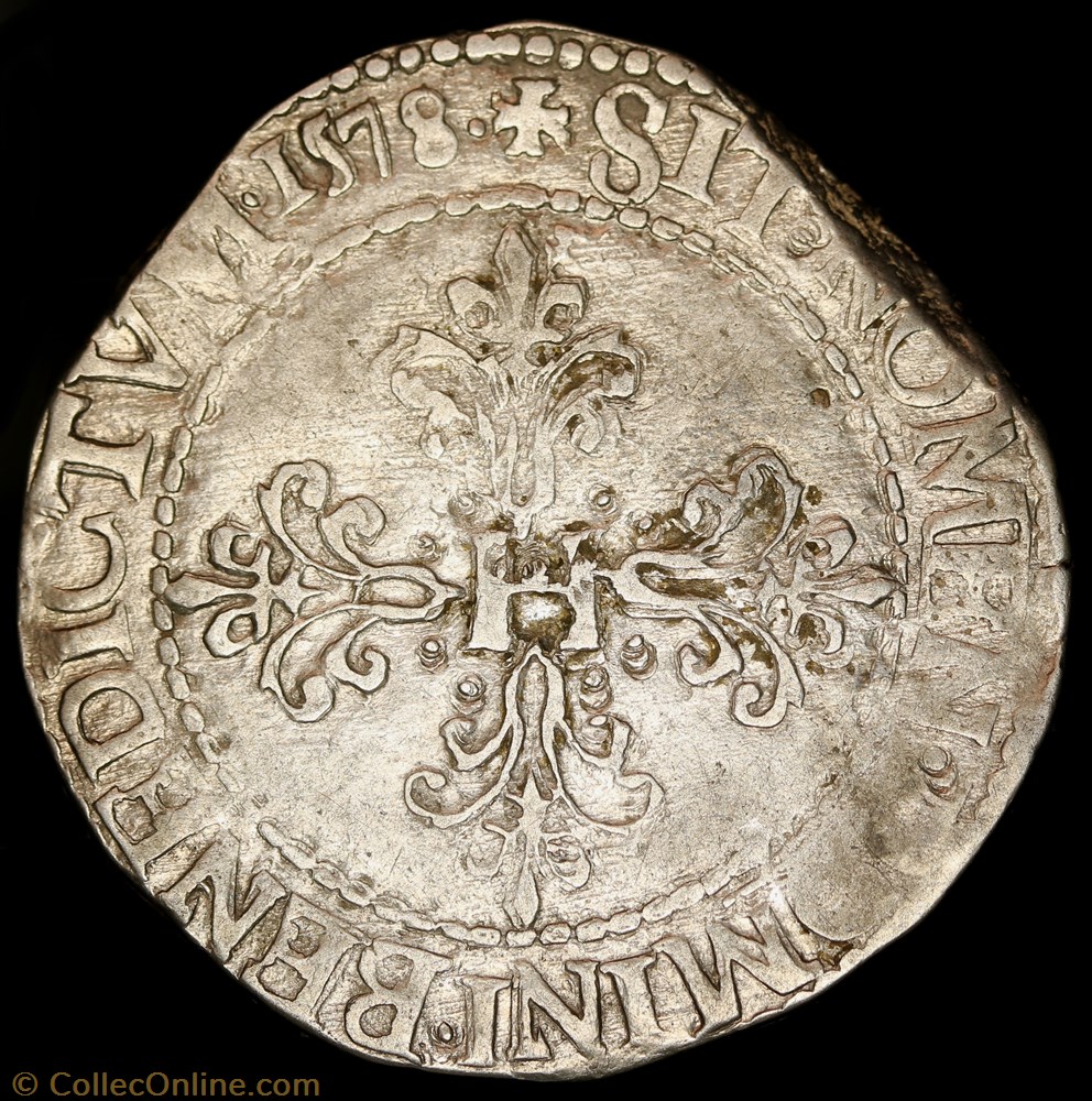Franc au col plat 3 monnaie france royale franc au col plat