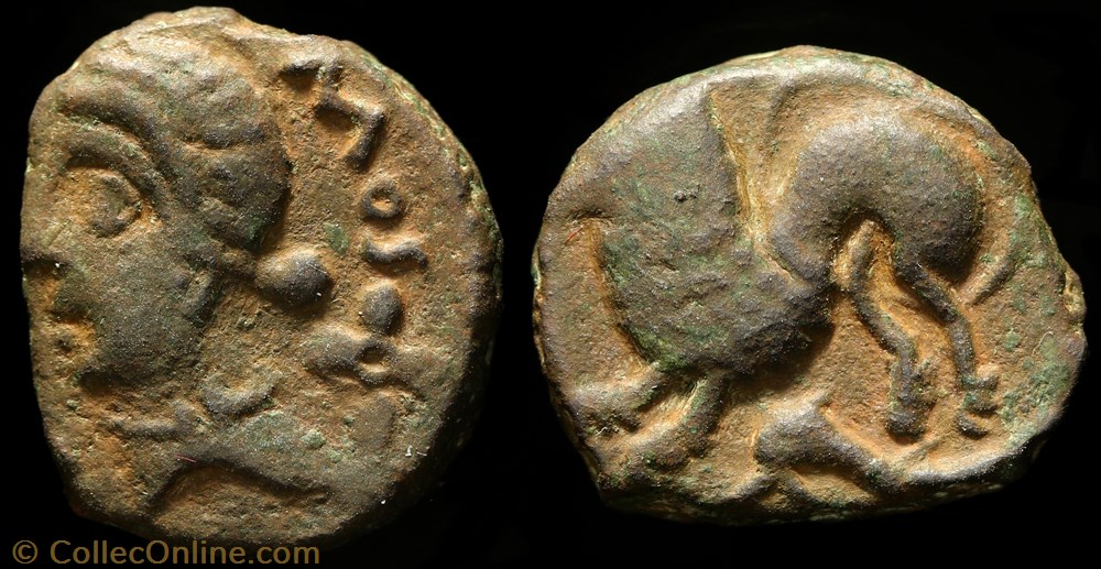 Bronze Atisios Remos - Classe 2 - Type 1 monnaie antique av jc ap gauloise bronze atisios remos classe 2 type 1