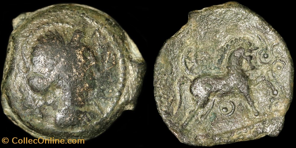 Bronze Roveca - Type V monnaie antique av jc ap gauloise bronze roveca type v