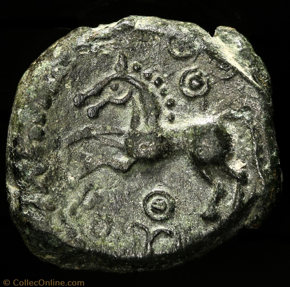 Bronze Roveca - Type III A 3 monnaie antique av jc ap gauloise bronze roveca type iii a