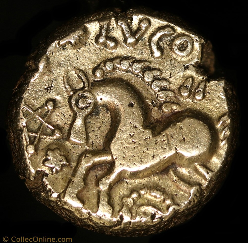 Statère LVCOTIOS 3 monnaie antique av jc ap gauloise statere lvcotios