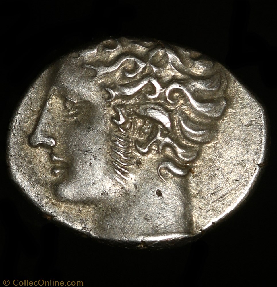 Obole MA tête à gauche 2 monnaie antique av jc ap gauloise obole ma tete a gauche