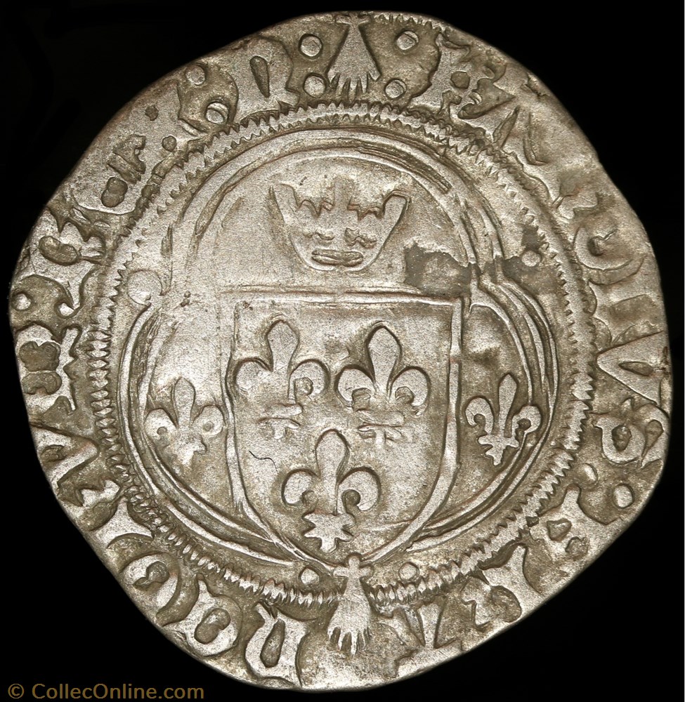 Blanc à la couronne de Bretagne 2 monnaie france royale blanc a la couronne de bretagne
