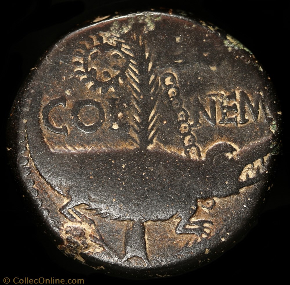 Dupondivs de Nîmes 2 monnaie antique av jc a ap romaine dupondivs de nimes