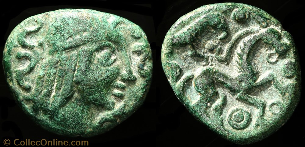 Bronze au cheval et cheveux calamistrés monnaie antique av jc ap gauloise bronze au cheval et cheveux calamistres