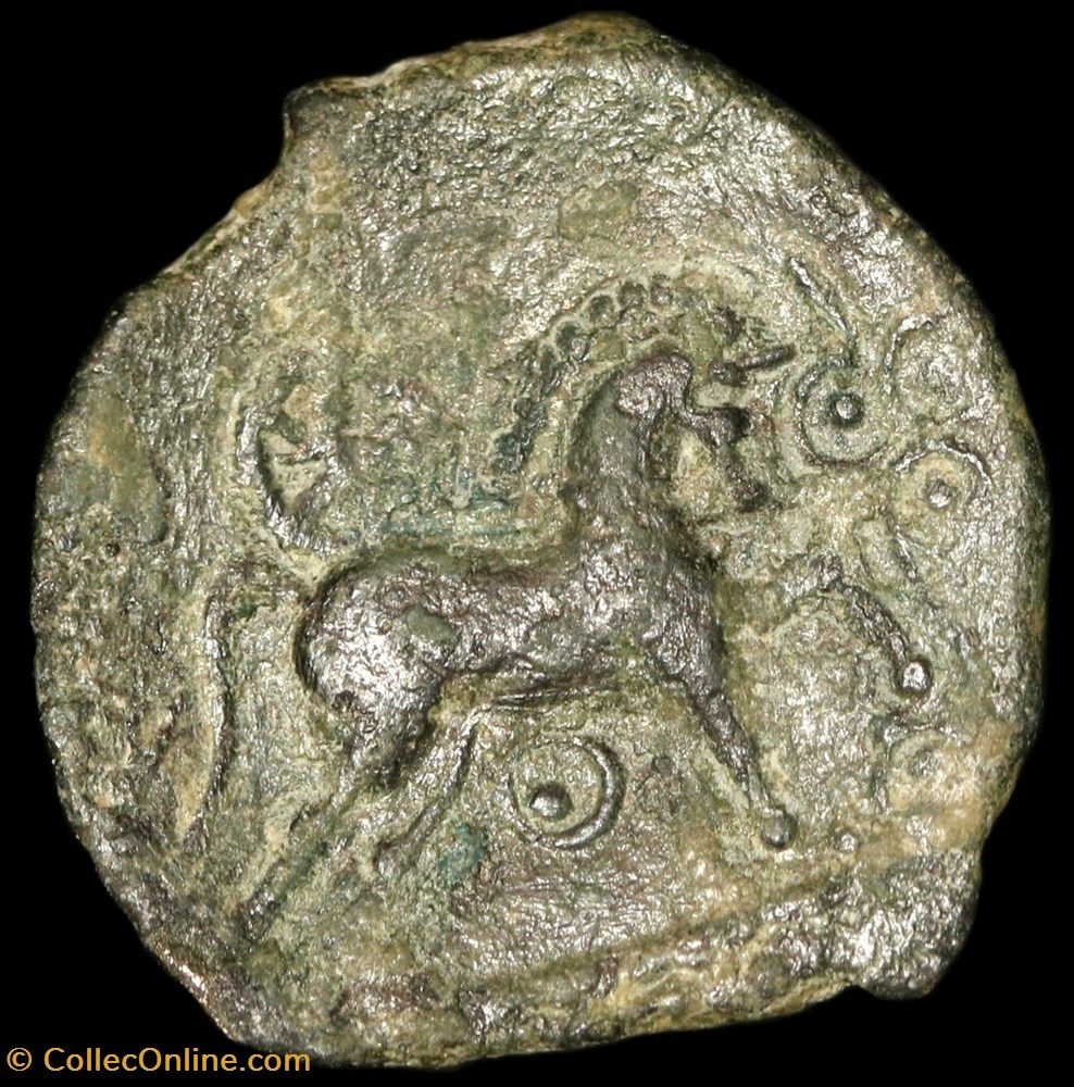 Bronze Roveca - Type V 2 monnaie antique av jc ap gauloise bronze roveca type v
