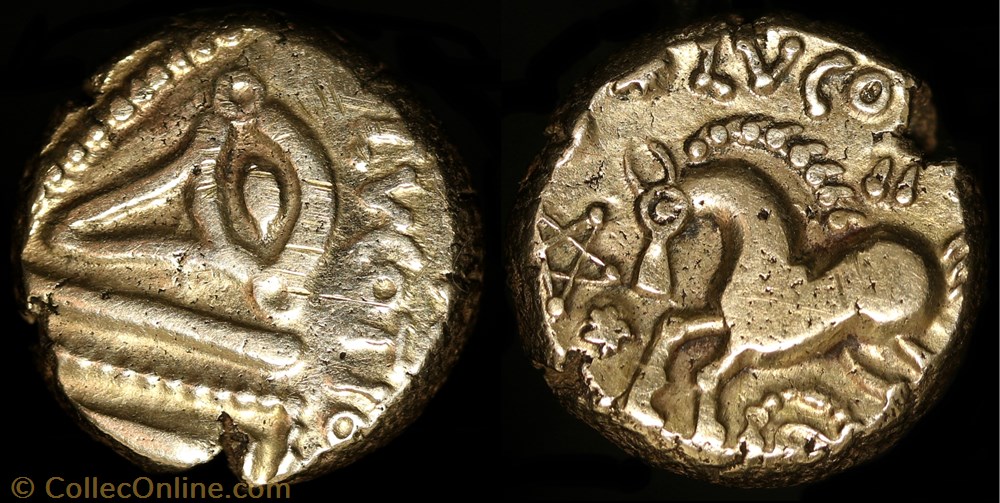 Statère LVCOTIOS monnaie antique av jc ap gauloise statere lvcotios