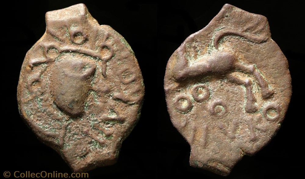 Bronze au cheval et aux annelets monnaie antique av jc ap gauloise bronze au cheval et aux annelets