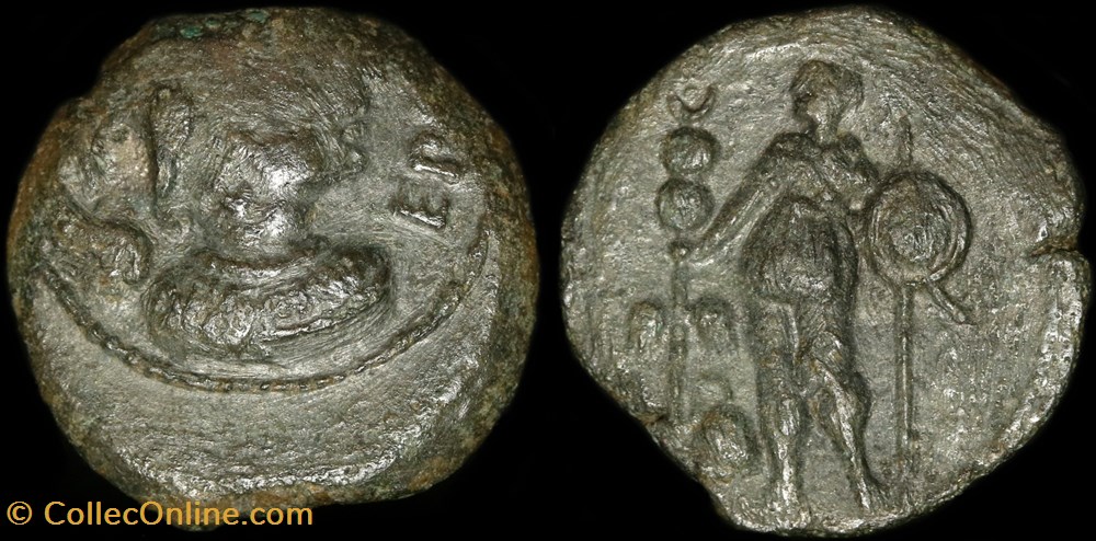Bronze EPAD au guerrier monnaie antique av jc ap gauloise bronze epad au guerrier