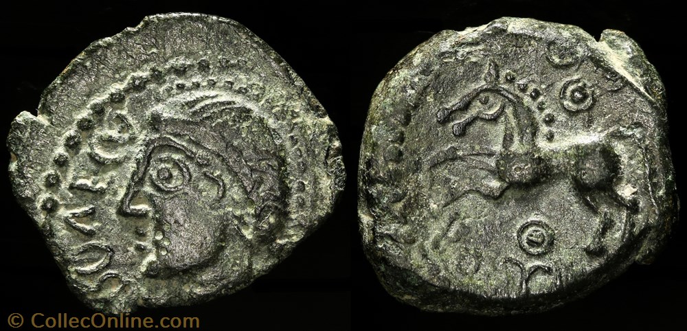 Bronze Roveca - Type III A monnaie antique av jc ap gauloise bronze roveca type iii a