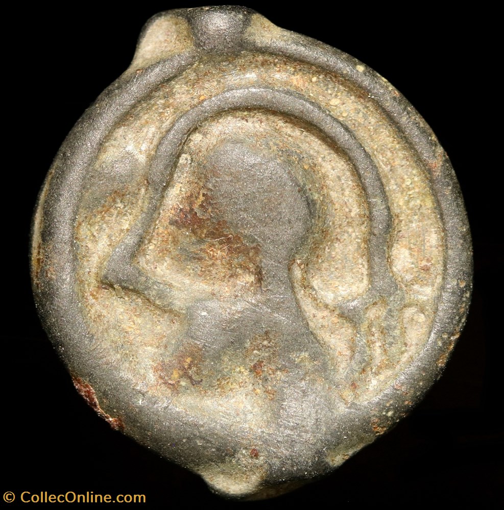 Potin à la rosace 2 monnaie antique av jc ap gauloise potin a la rosace
