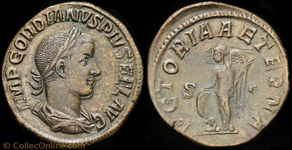 Sesterce - Gordien III monnaie antique av jc a ap romaine sesterce gordien iii