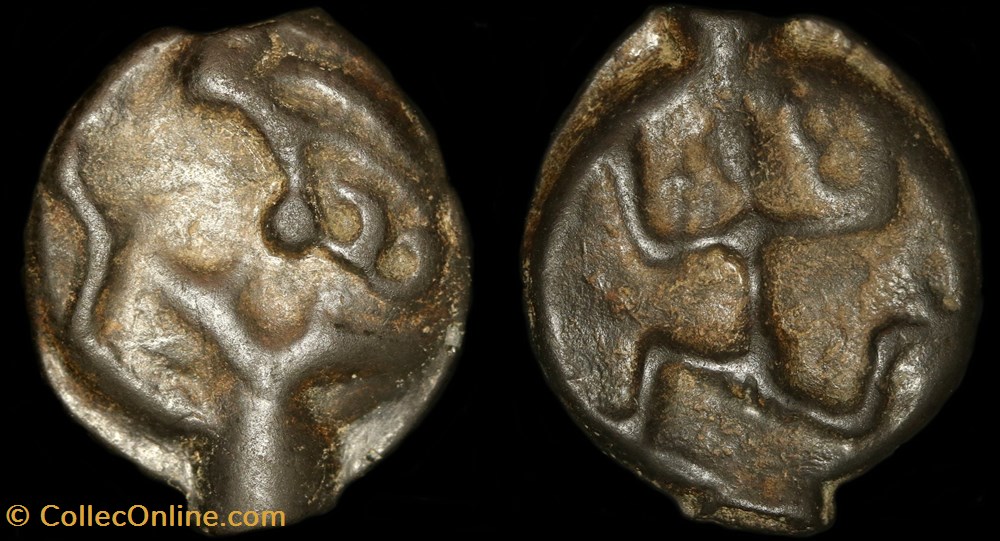 monnaie antique av jc ap gauloise potin au danseur