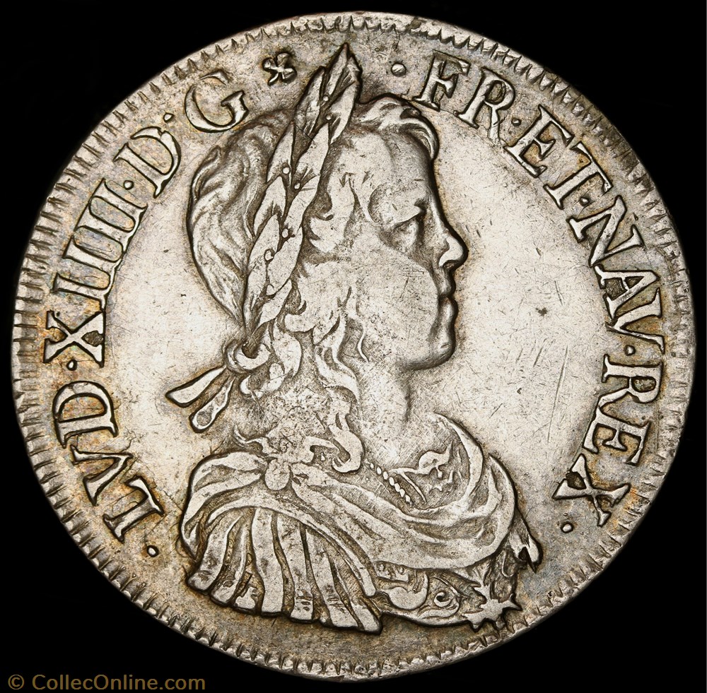 Ecu à la mèche longue 2 monnaie france royale ecu a la meche longue