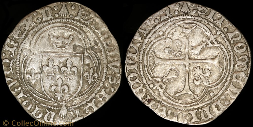 Blanc à la couronne de Bretagne monnaie france royale blanc a la couronne de bretagne