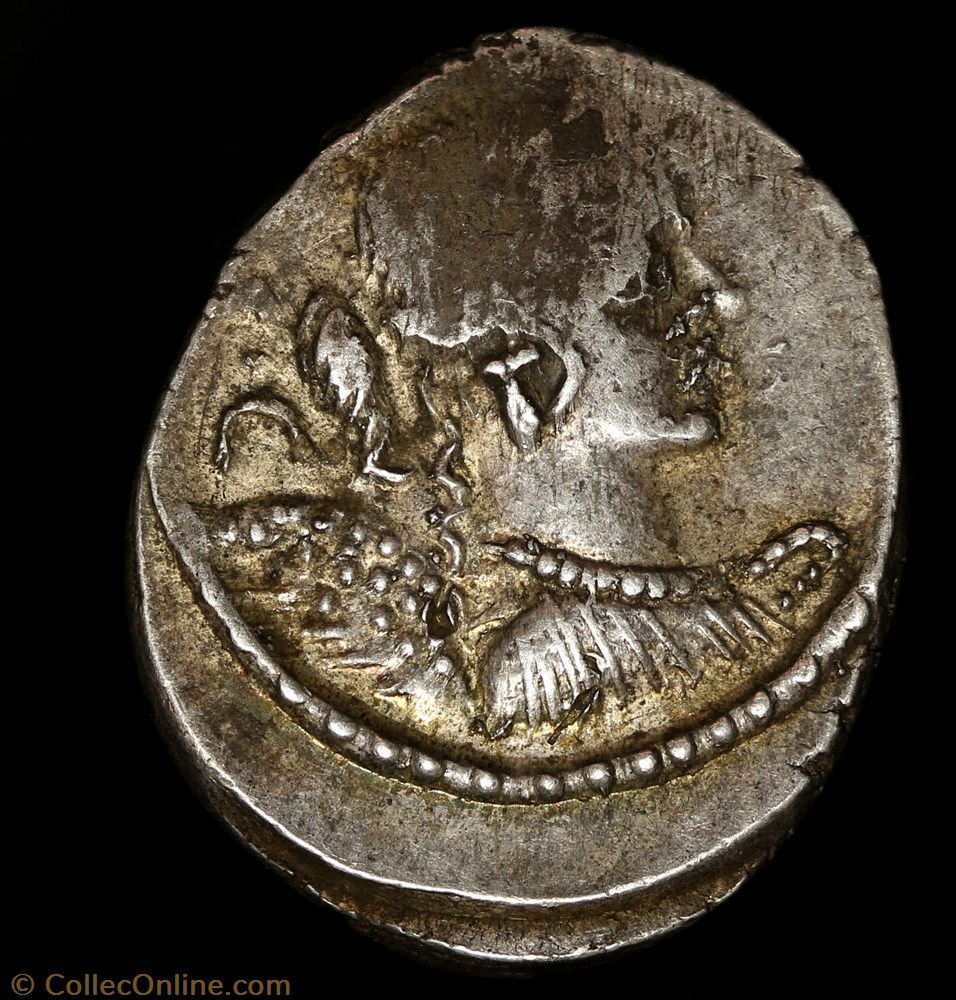 Denier - Carisia 2 monnaie antique av jc ap romaine denier carisia