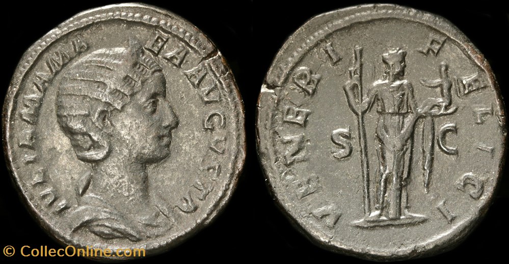 Sesterce - Julia Mamée monnaie antique av jc ap romaine republicaine imperiale sesterce julia mamee
