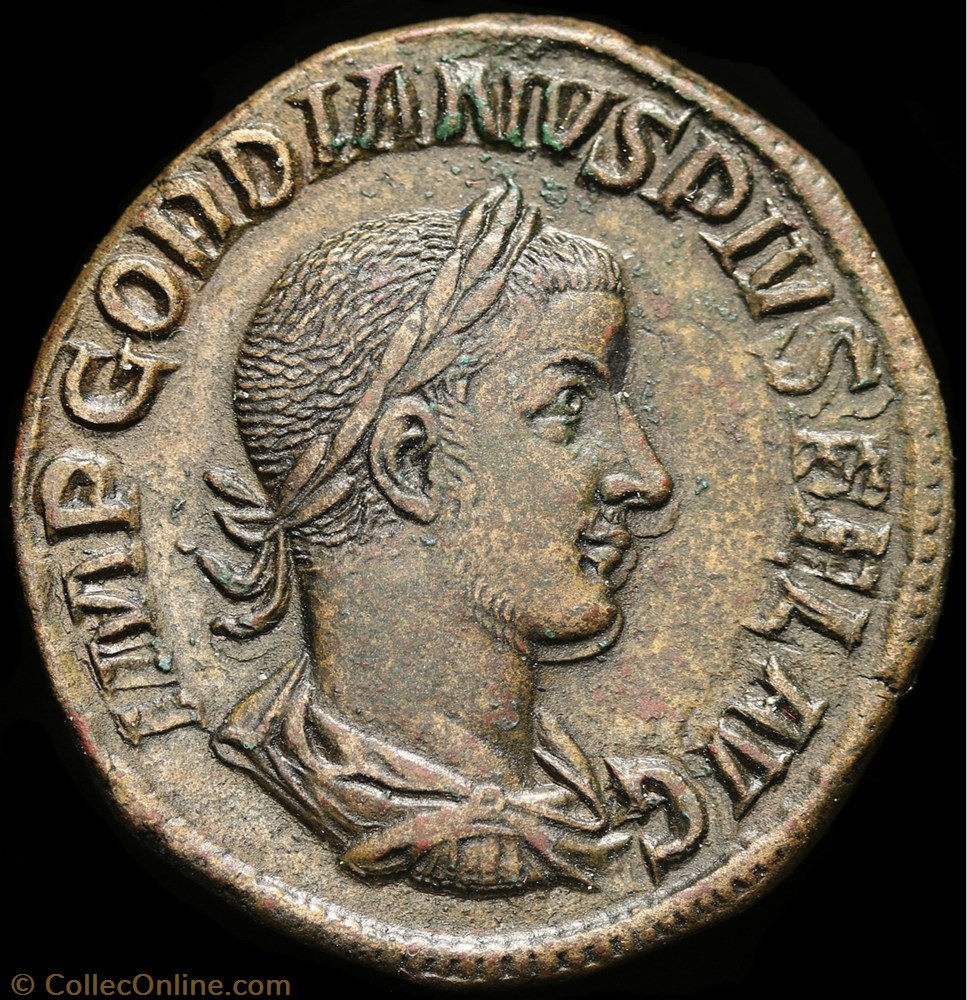 Sesterce - Gordien III 3 monnaie antique av jc a ap romaine sesterce gordien iii