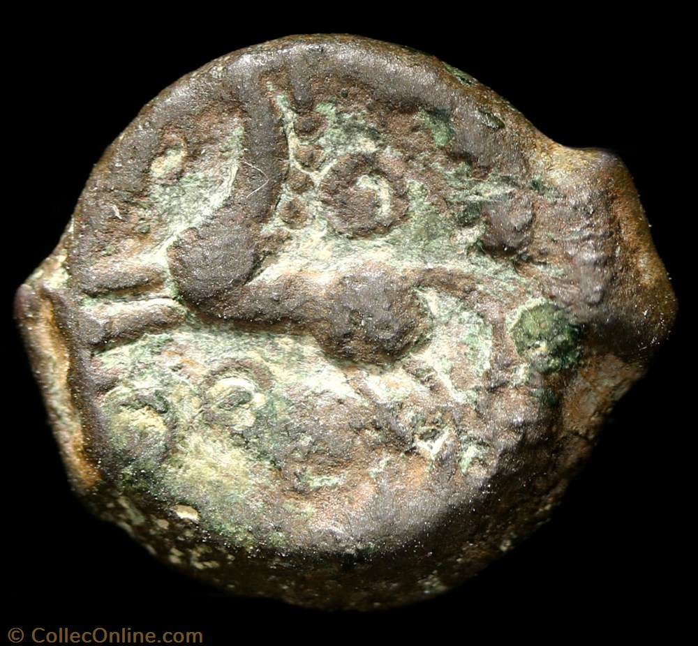 Bronze au cheval et aux annelets 3 monnaie antique av jc ap gauloise bronze au cheval et aux annelets