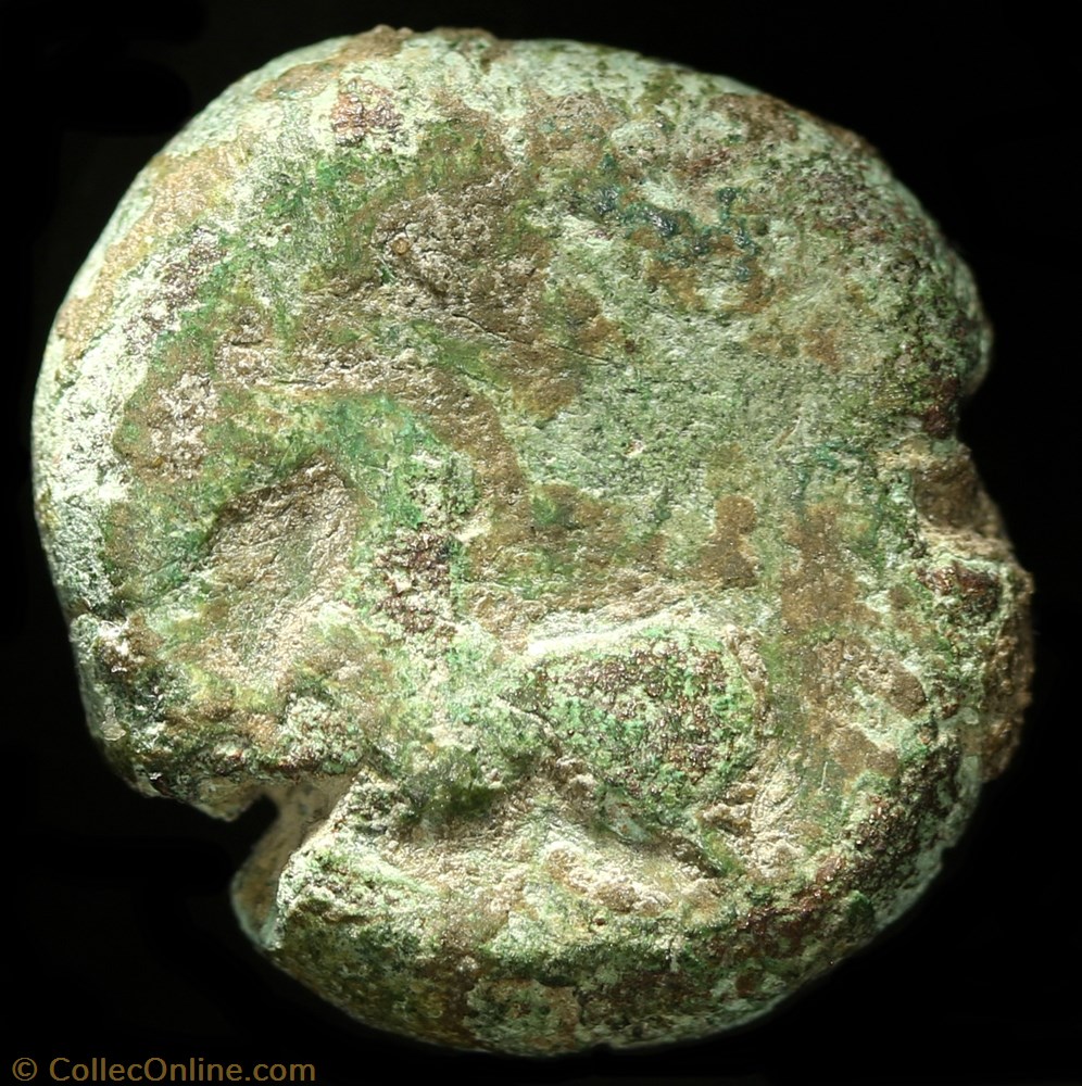 Statère de bronze à l'oeil 3 monnaie antique av jc ap gauloise statere de bronze a oeil