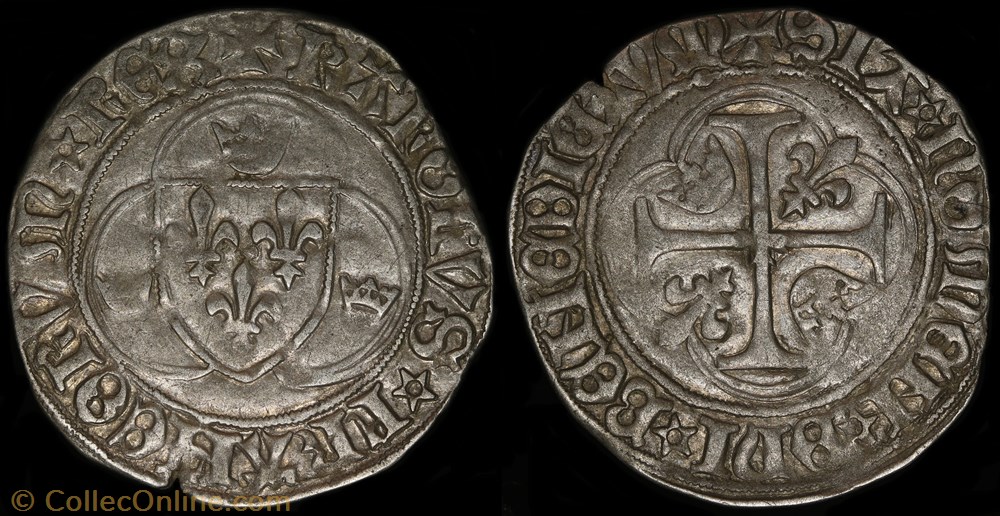 Blanc à la couronne - Chalons monnaie france royale blanc a la couronne chalons