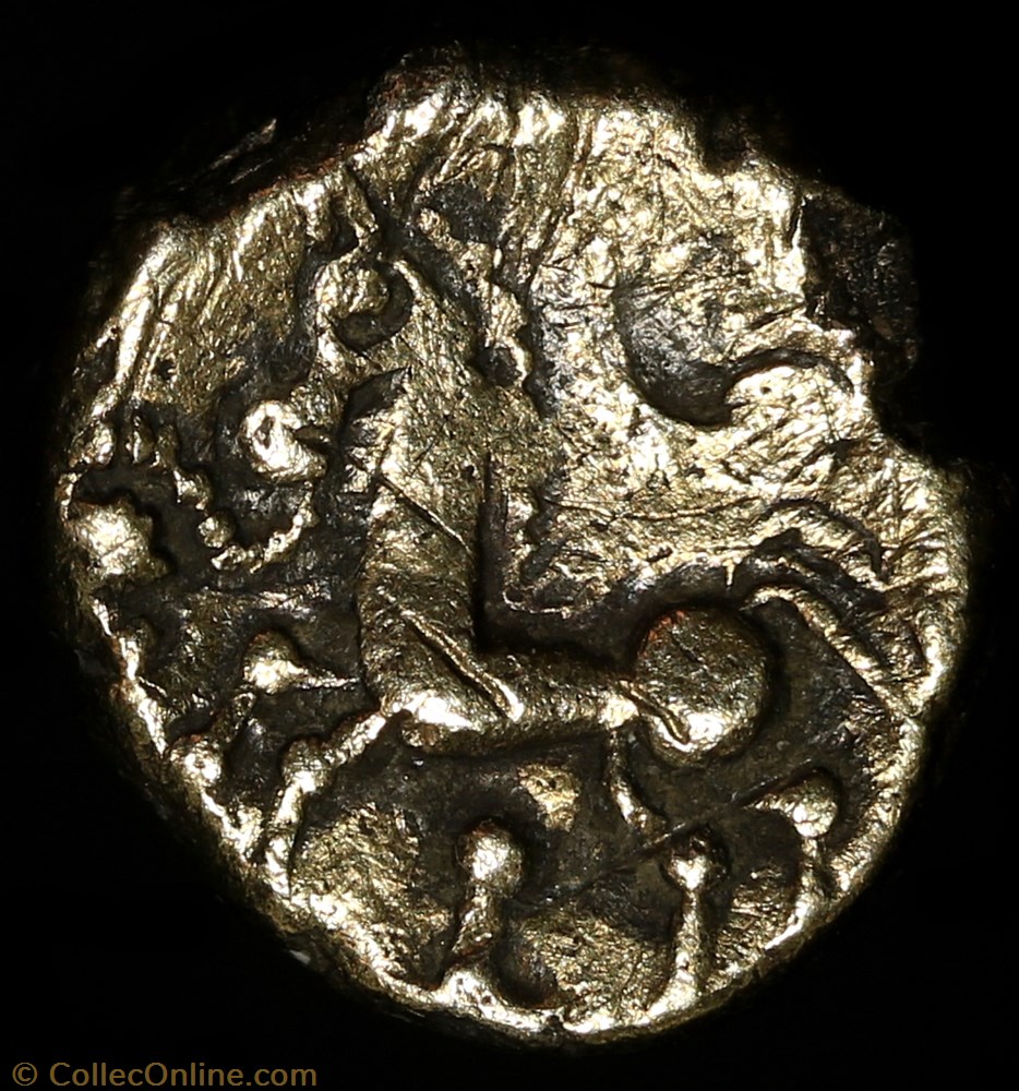 Quart de statère Cheval à gauche 2 monnaie antique av jc ap gauloise quart de statere cheval a gauche