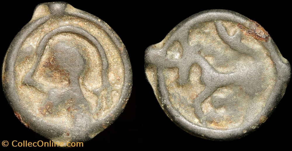 Potin à la rosace monnaie antique av jc ap gauloise potin a la rosace