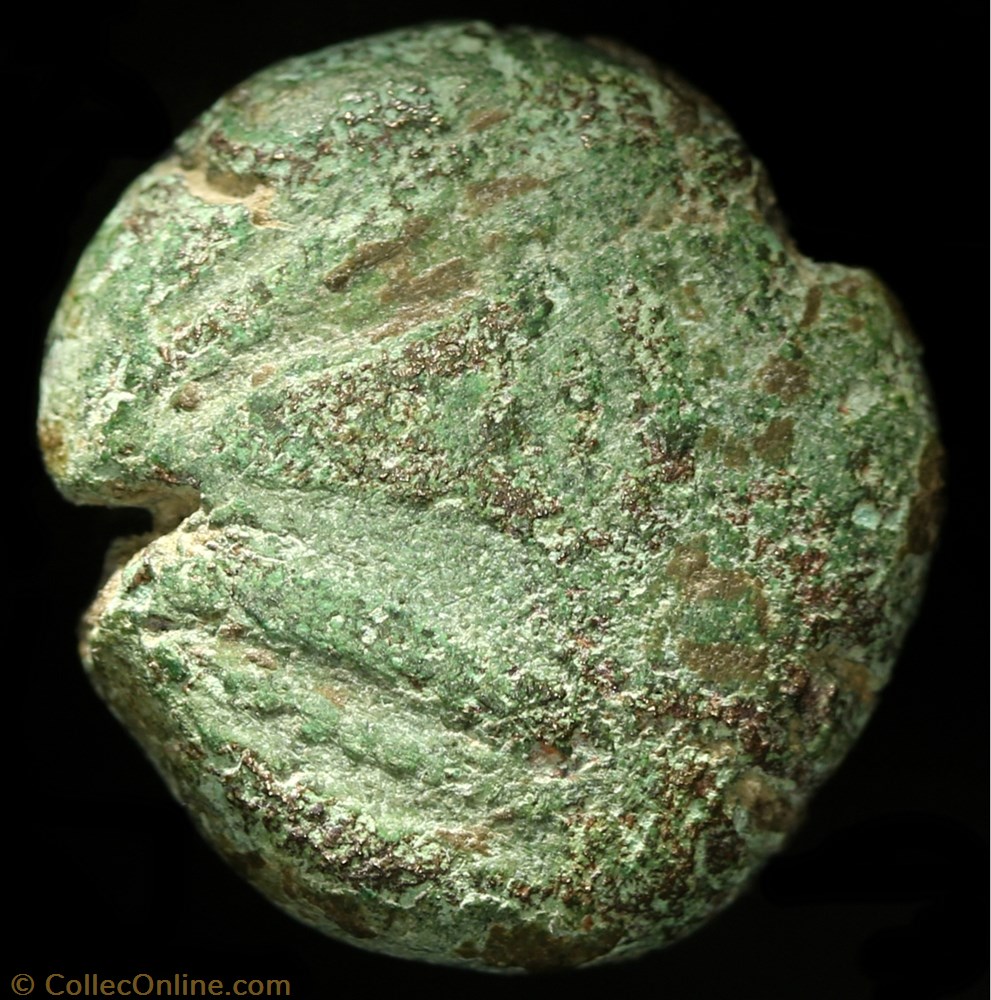 Statère de bronze à l'oeil 2 monnaie antique av jc ap gauloise statere de bronze a oeil