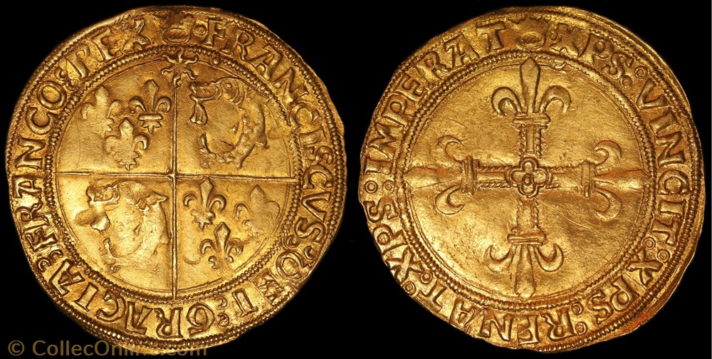 Ecu d'or du Dauphiné monnaie france royale ecu or du dauphine