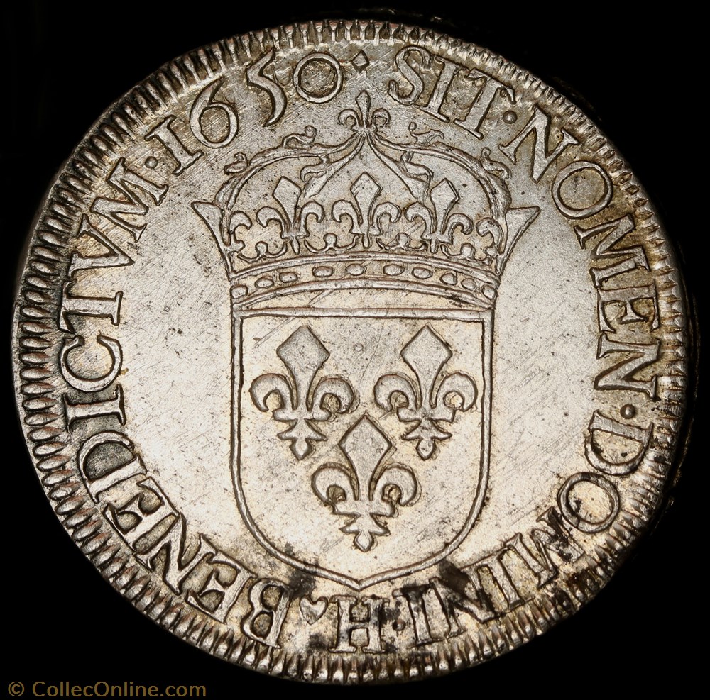 Demi écu à la mèche longue 3 monnaie france royale demi ecu a la meche longue