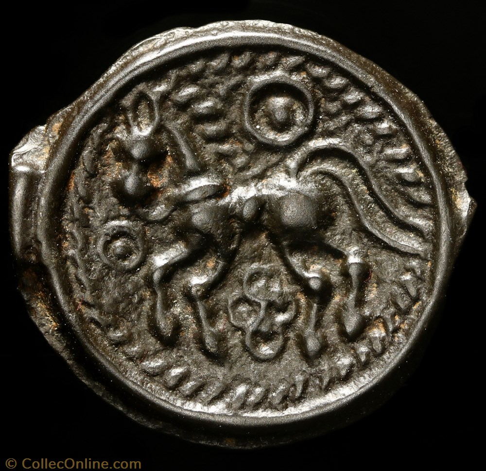 Potin au Swastika 3 monnaie antique av jc ap gauloise potin au swastika
