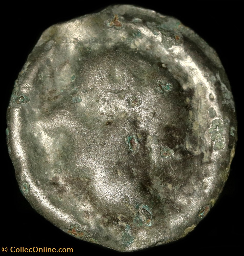 Potin au guerrier dit "à l'ange" 2 monnaie antique av jc ap gauloise potin au guerrier dit a ange