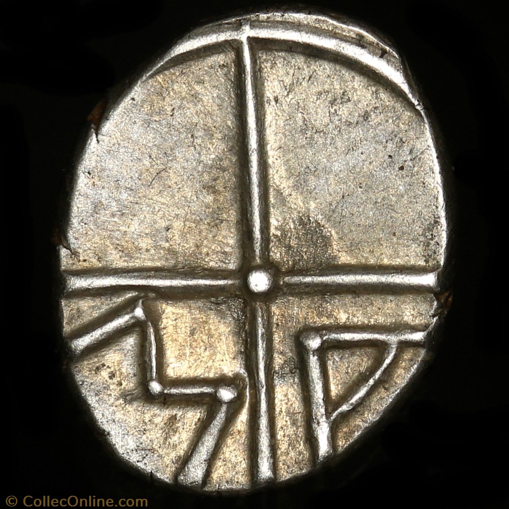 Obole MA tête à gauche 3 monnaie antique av jc ap gauloise obole ma tete a gauche