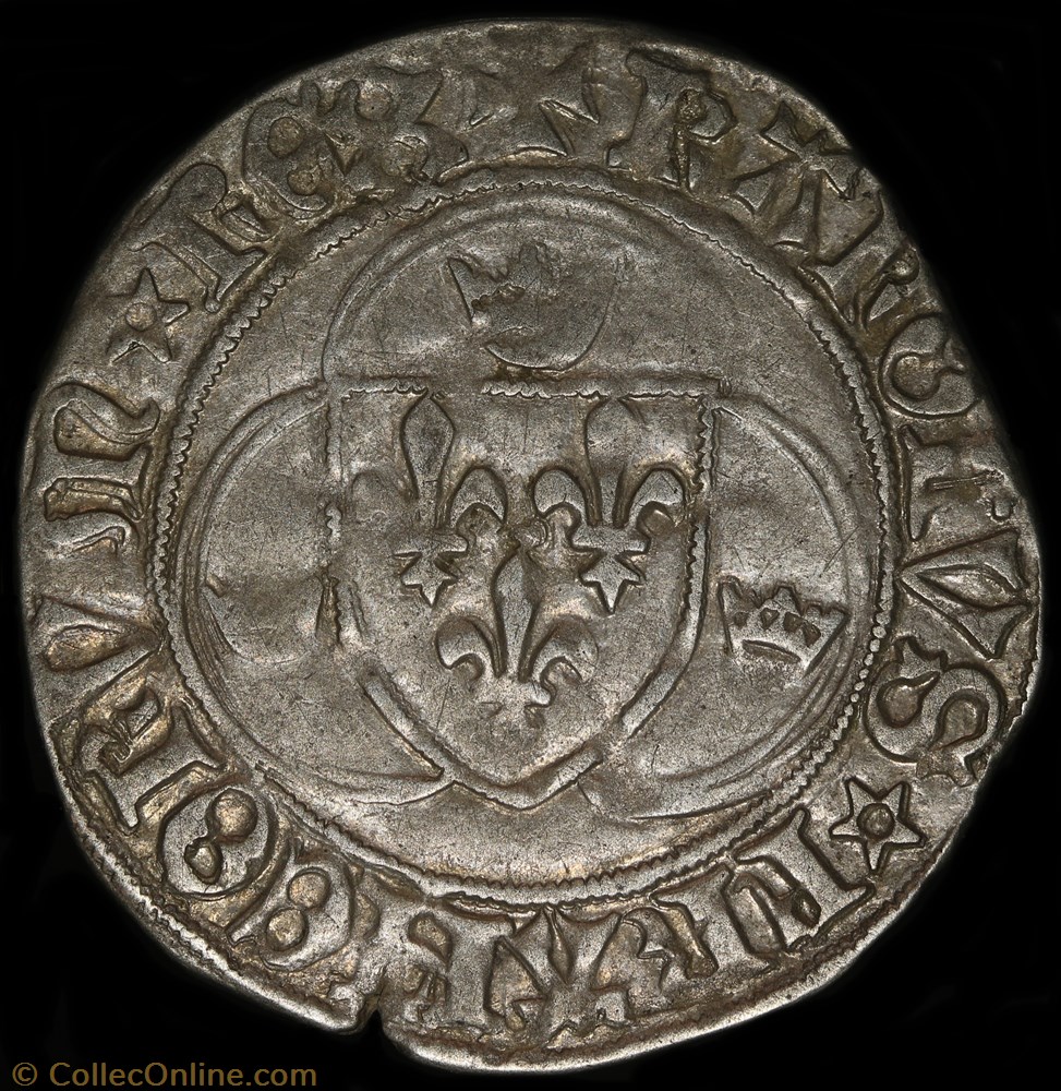 Blanc à la couronne - Chalons 2 monnaie france royale blanc a la couronne chalons
