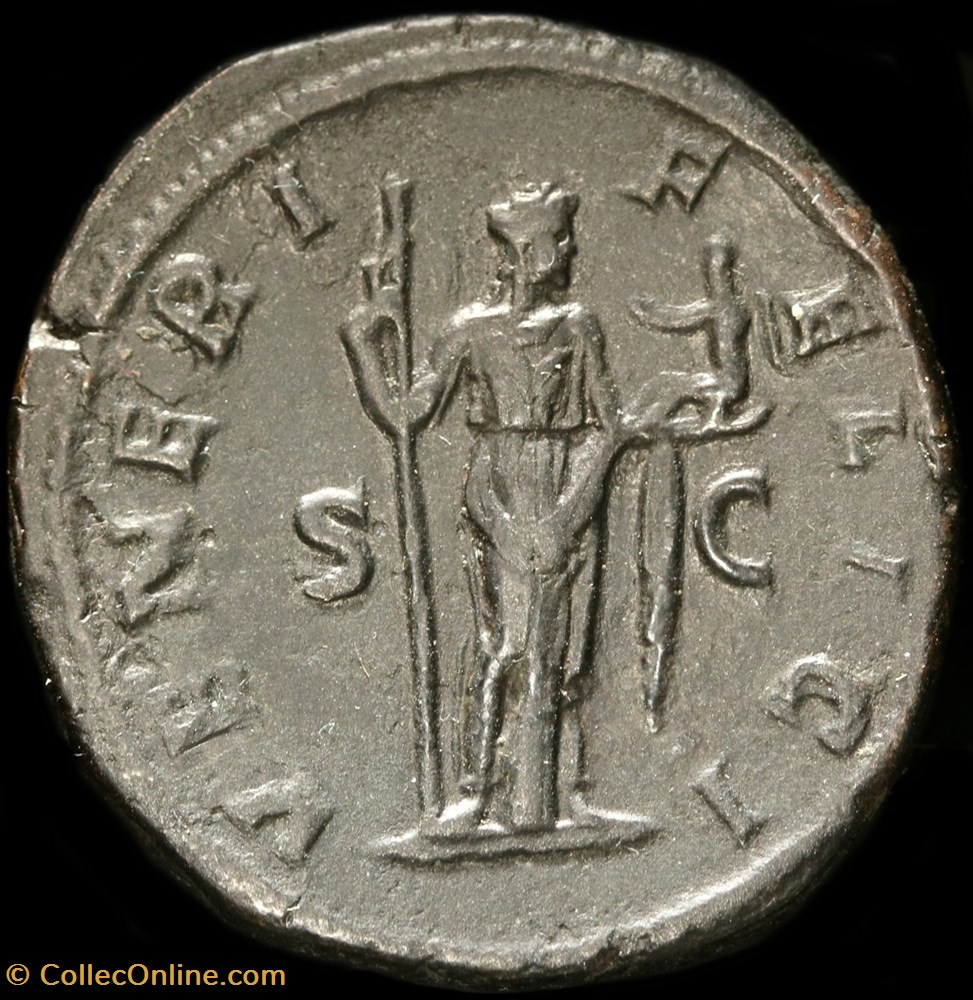 Sesterce - Julia Mamée 3 monnaie antique av jc ap romaine republicaine imperiale sesterce julia mamee
