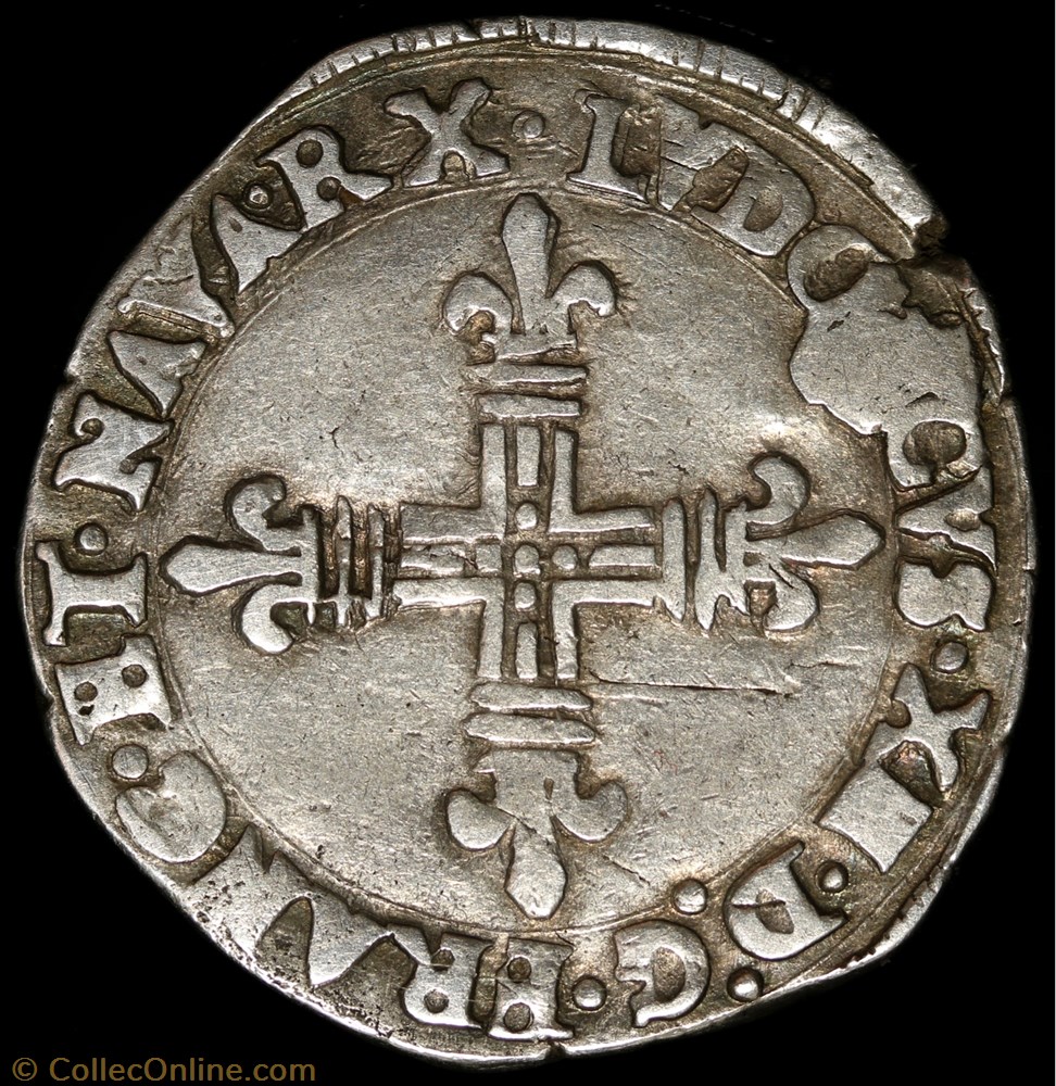 Quart d'écu de Navarre 3 monnaie france royale quart ecu de navarre