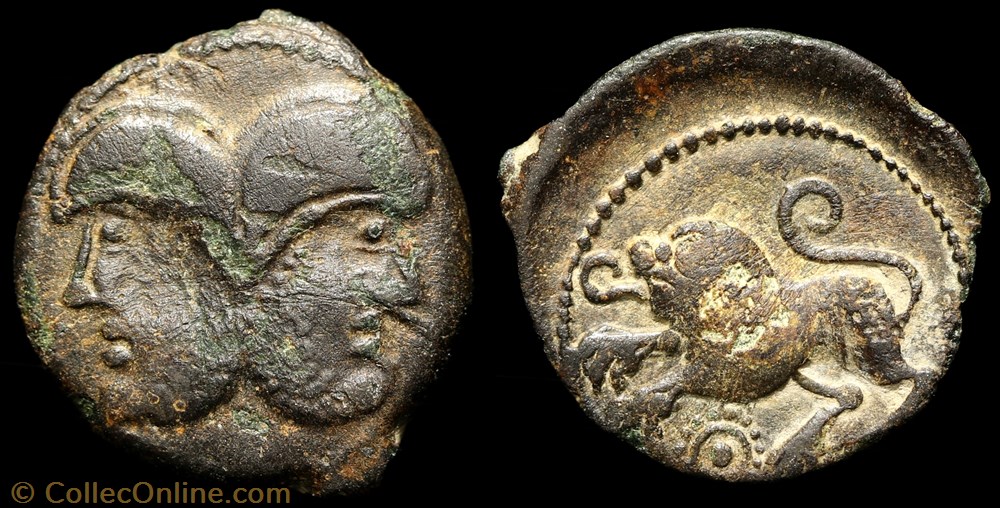 Bronze à la tête Janiforme - Classe 1 monnaie antique av jc ap gauloise bronze a la tete janiforme classe 1