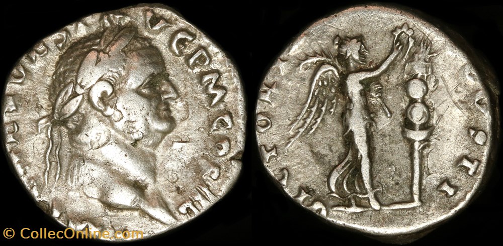 monnaie antique av jc ap romaine republicaine imperiale denier vespasien