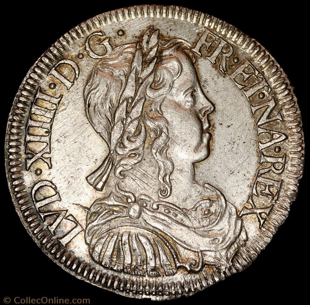 Demi écu à la mèche longue 2 monnaie france royale demi ecu a la meche longue