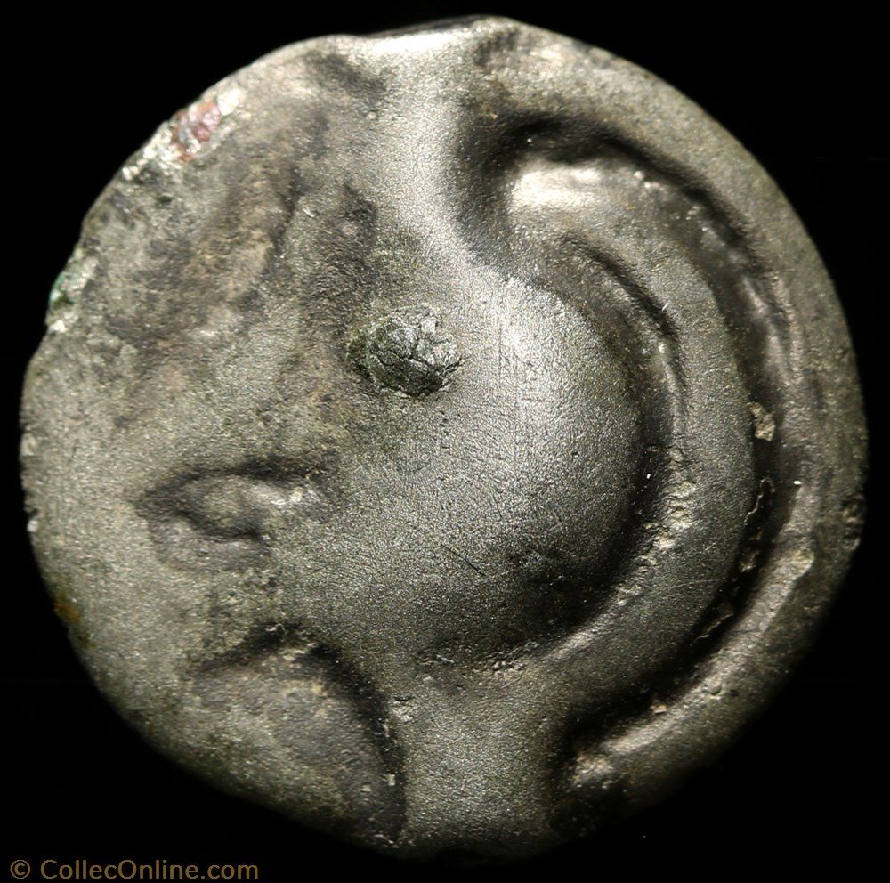 Potin aux chevrons 2 monnaie antique av jc ap gauloise potin aux chevrons