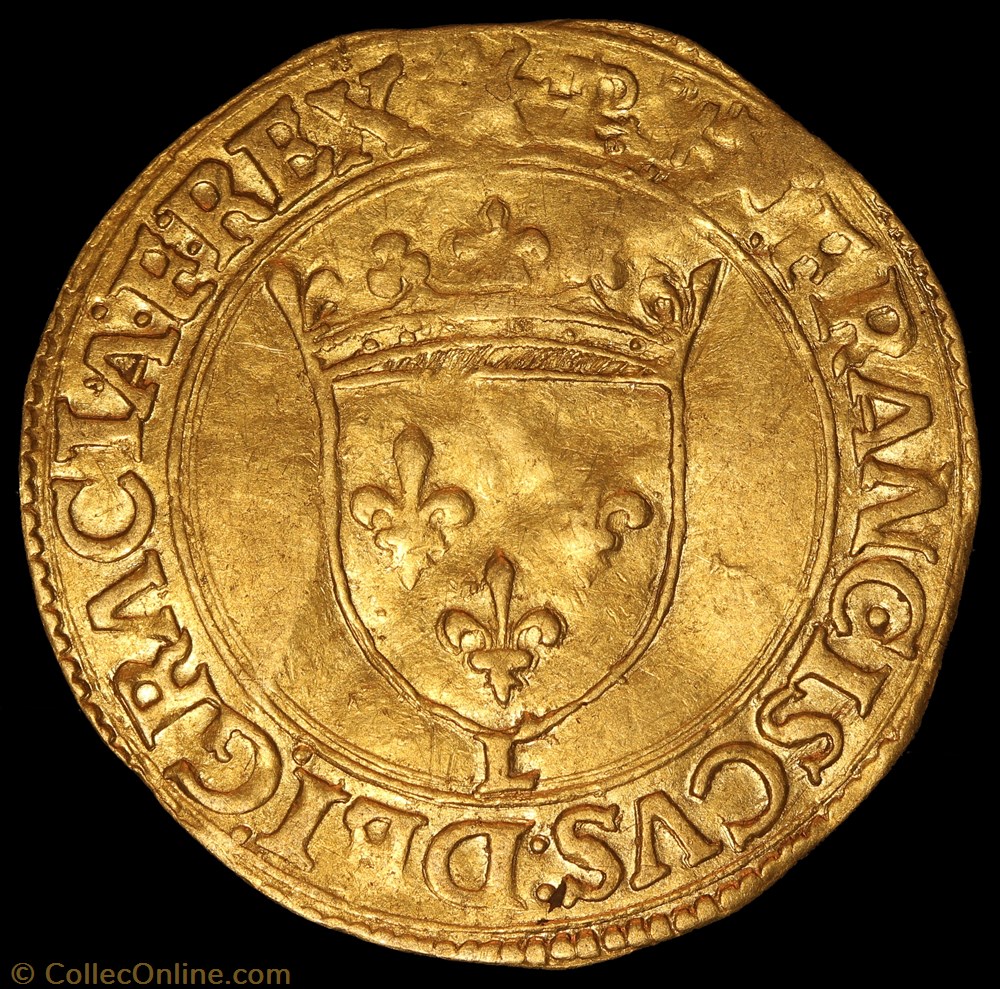 Ecu d'or à la croisette 2 monnaie france royale ecu or a la croisette
