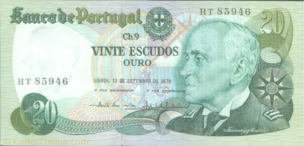 20 Escudos banknote europe portugal 20 escudos