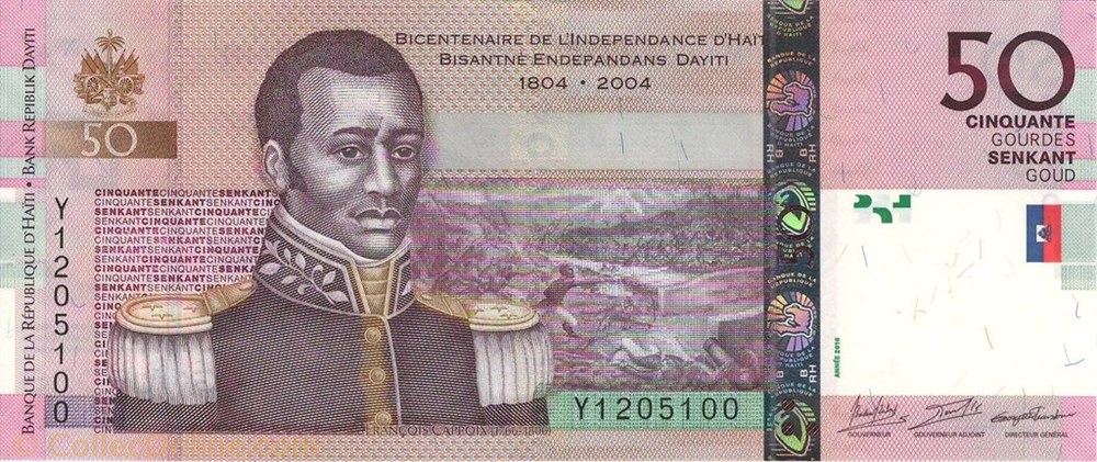 banknote north america haiti 50 gourdes