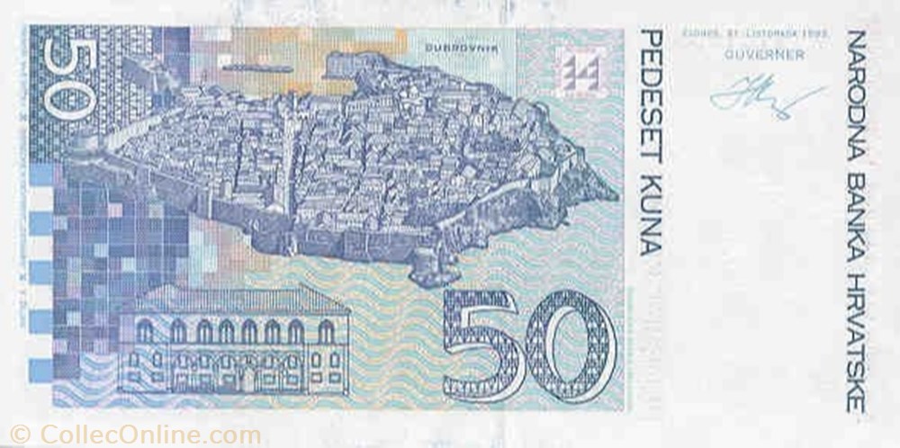 banknote europe croatium 50 kuna