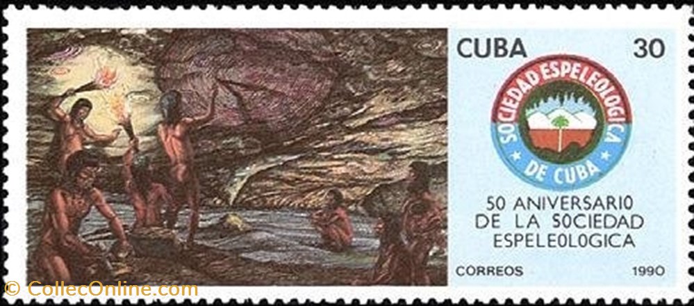 stamp america cuba cavern