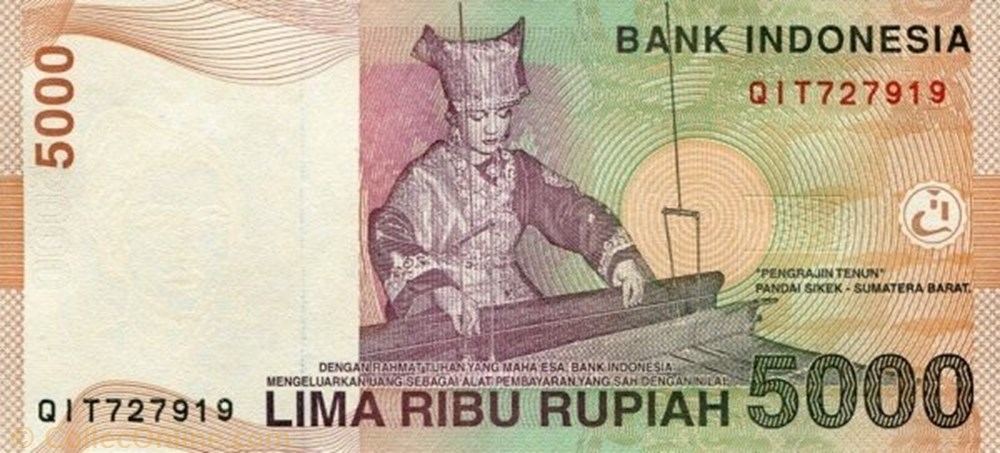 5,000 Rupiah banknote asium indonesium 5 000 rupiah