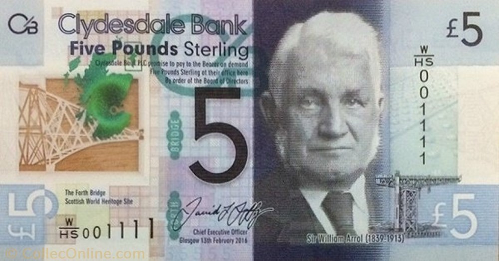 banknote europe united kingdom 5 pounds sterling