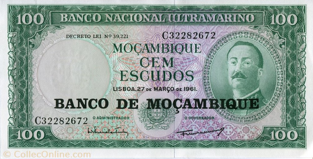 100 Escudos banknote africa mozambique 100 escudos