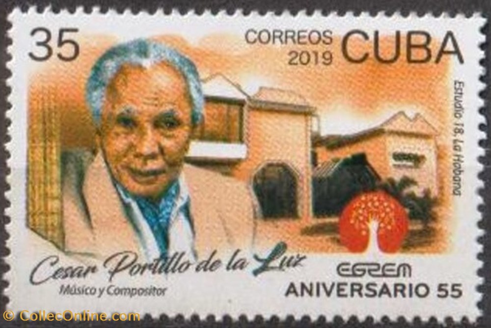 stamp america cuba cesar portillo de la luz