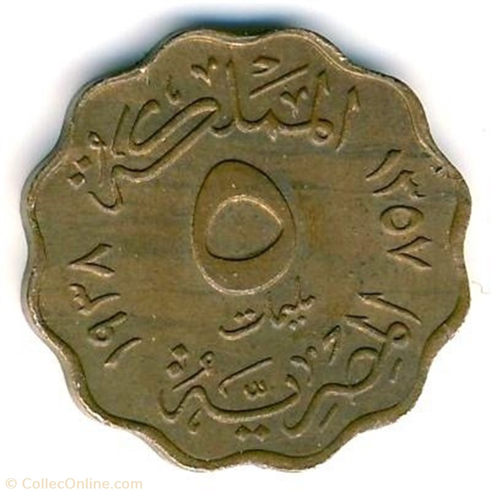 coins world egypt 5 milliemes
